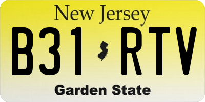 NJ license plate B31RTV