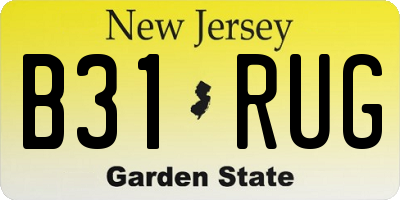 NJ license plate B31RUG