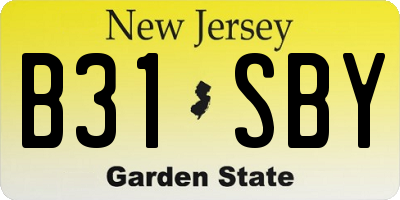 NJ license plate B31SBY