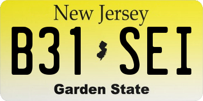 NJ license plate B31SEI