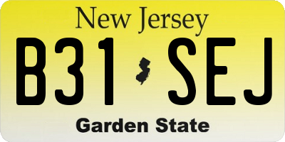 NJ license plate B31SEJ