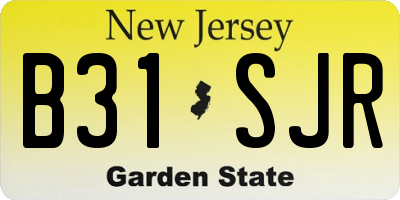 NJ license plate B31SJR