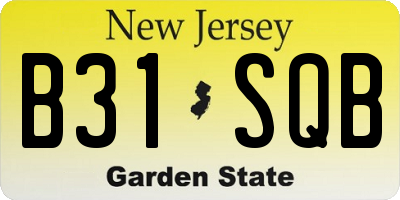 NJ license plate B31SQB