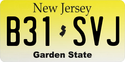 NJ license plate B31SVJ