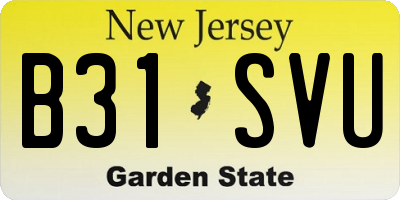 NJ license plate B31SVU