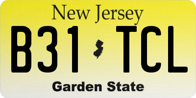 NJ license plate B31TCL