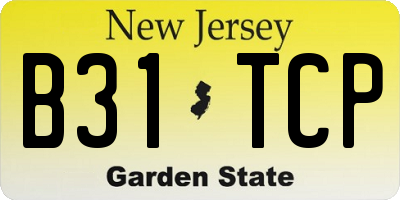 NJ license plate B31TCP