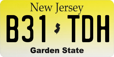 NJ license plate B31TDH