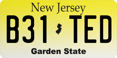 NJ license plate B31TED