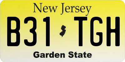 NJ license plate B31TGH