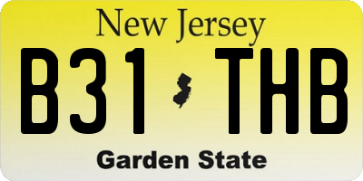 NJ license plate B31THB