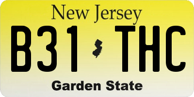 NJ license plate B31THC