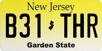 NJ license plate B31THR
