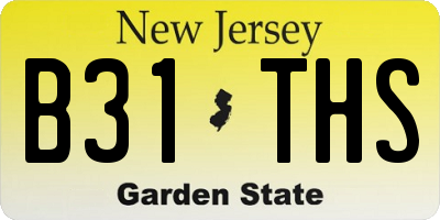 NJ license plate B31THS