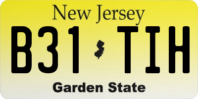 NJ license plate B31TIH