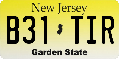 NJ license plate B31TIR