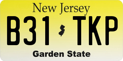 NJ license plate B31TKP