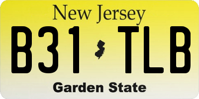 NJ license plate B31TLB