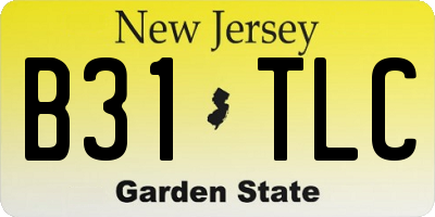 NJ license plate B31TLC