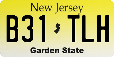 NJ license plate B31TLH