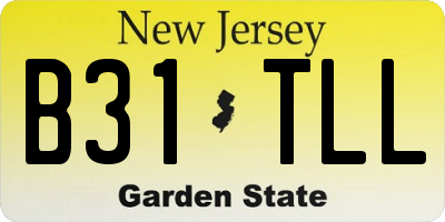 NJ license plate B31TLL