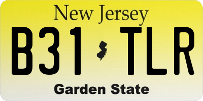 NJ license plate B31TLR