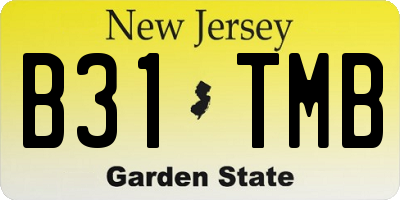 NJ license plate B31TMB