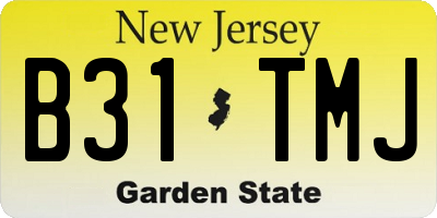 NJ license plate B31TMJ