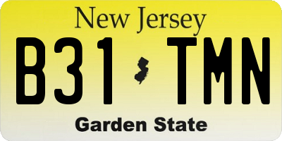 NJ license plate B31TMN