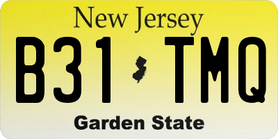 NJ license plate B31TMQ