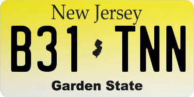 NJ license plate B31TNN