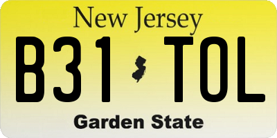 NJ license plate B31TOL