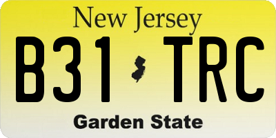 NJ license plate B31TRC