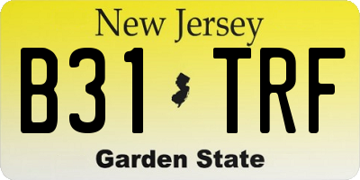 NJ license plate B31TRF