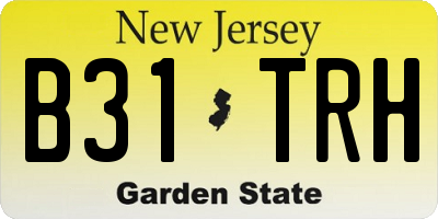 NJ license plate B31TRH