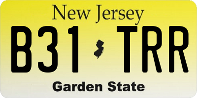 NJ license plate B31TRR