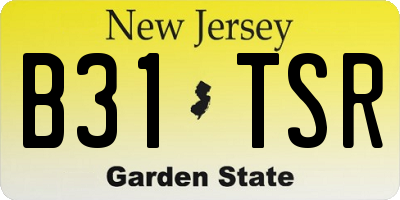 NJ license plate B31TSR
