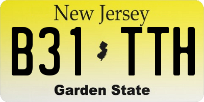 NJ license plate B31TTH