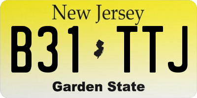 NJ license plate B31TTJ