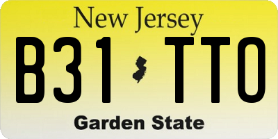 NJ license plate B31TTO