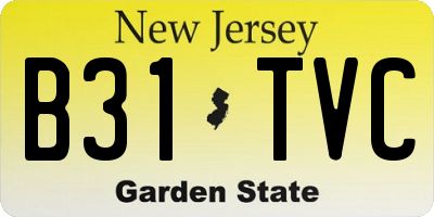NJ license plate B31TVC