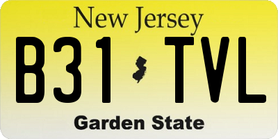 NJ license plate B31TVL