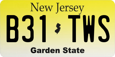 NJ license plate B31TWS
