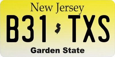 NJ license plate B31TXS