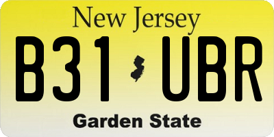NJ license plate B31UBR