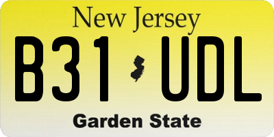 NJ license plate B31UDL
