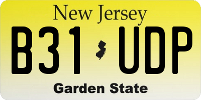 NJ license plate B31UDP