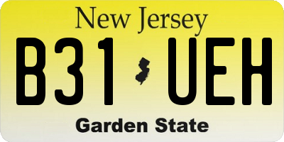 NJ license plate B31UEH