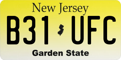 NJ license plate B31UFC