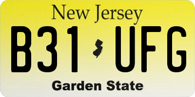 NJ license plate B31UFG